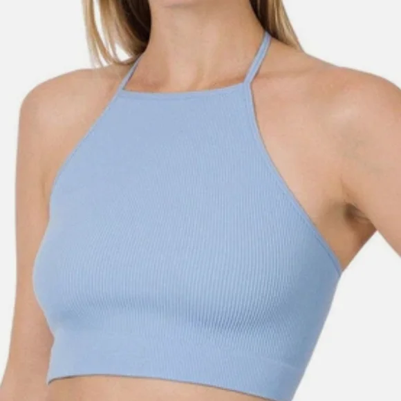 🆕️ Sandflower NWT Blue XL Bikini Top - Picture 8 of 8